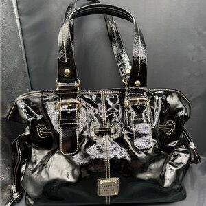 Dooney & Bourke Black Patent Leather Handbag